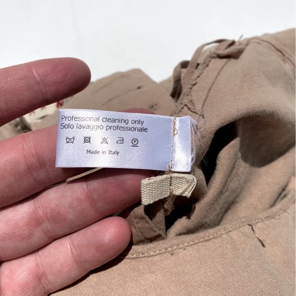 MARNI Made in Italy Women’s Sailor Pant Wide Leg Button Closure Khaki Size 40 - Picture 8 of 10